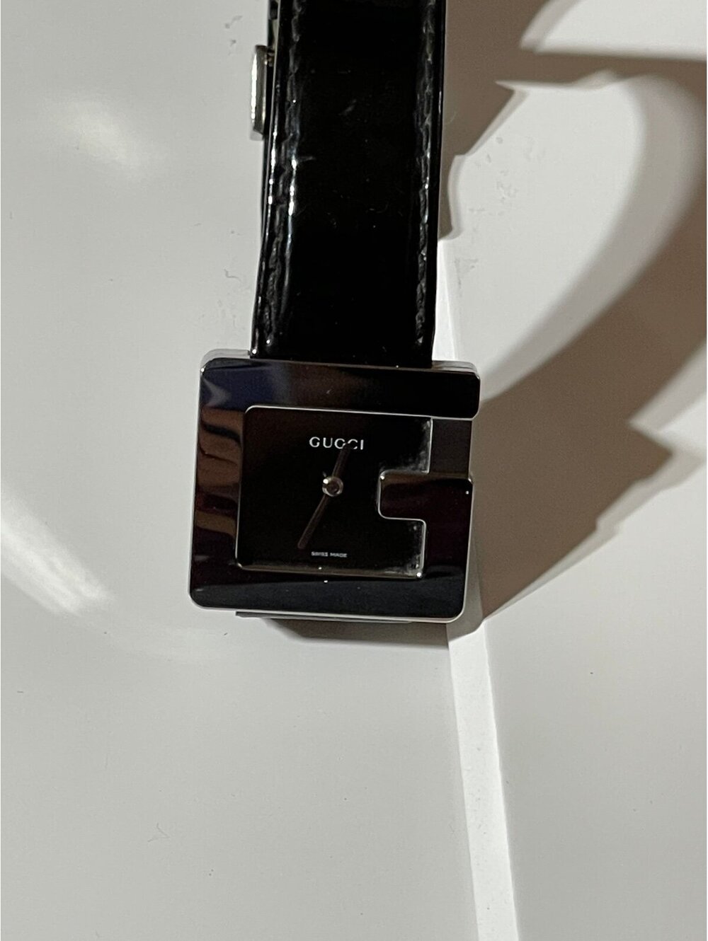 Vintage Gucci 3600J G Watch Black Leather Swiss